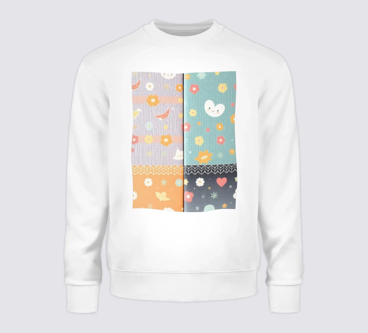 Carta patterned colorata con disegni stravaganti di flusso felpa da DesignDoodle