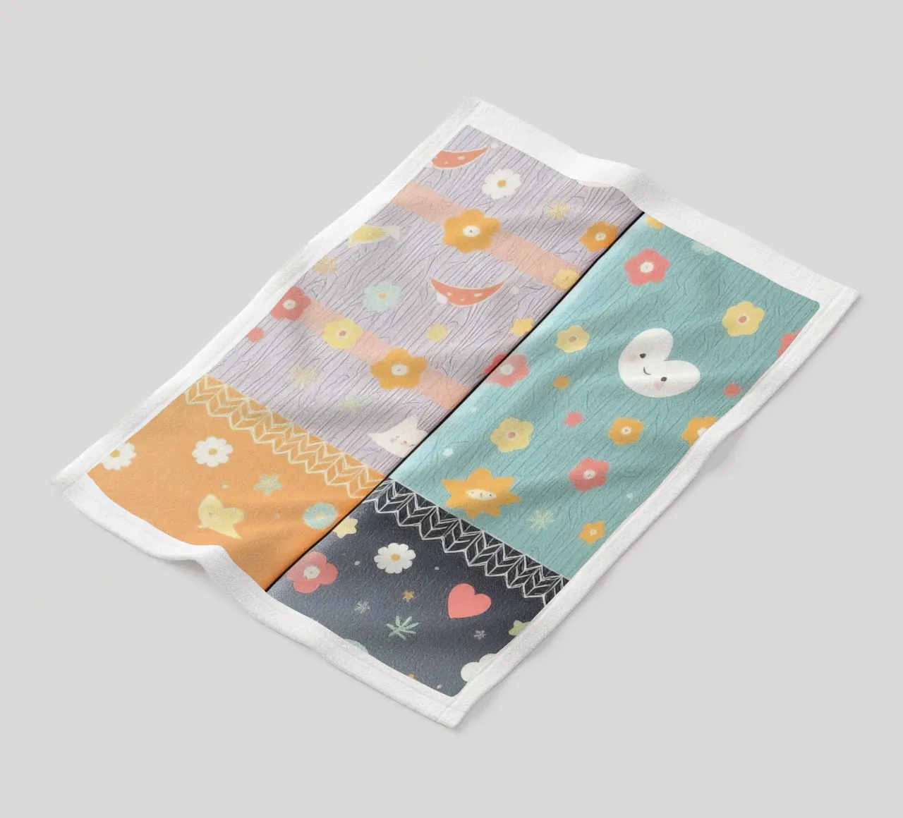 Carta patterned colorata con disegni stravaganti di flusso coperta in pile da DesignDoodle