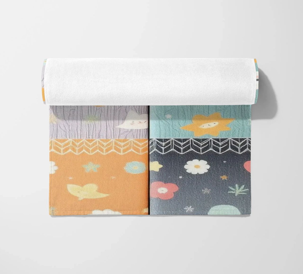 Papier à motifs colorés présentant des dessins fantaisistes de flux serviette de plage de DesignDoodle