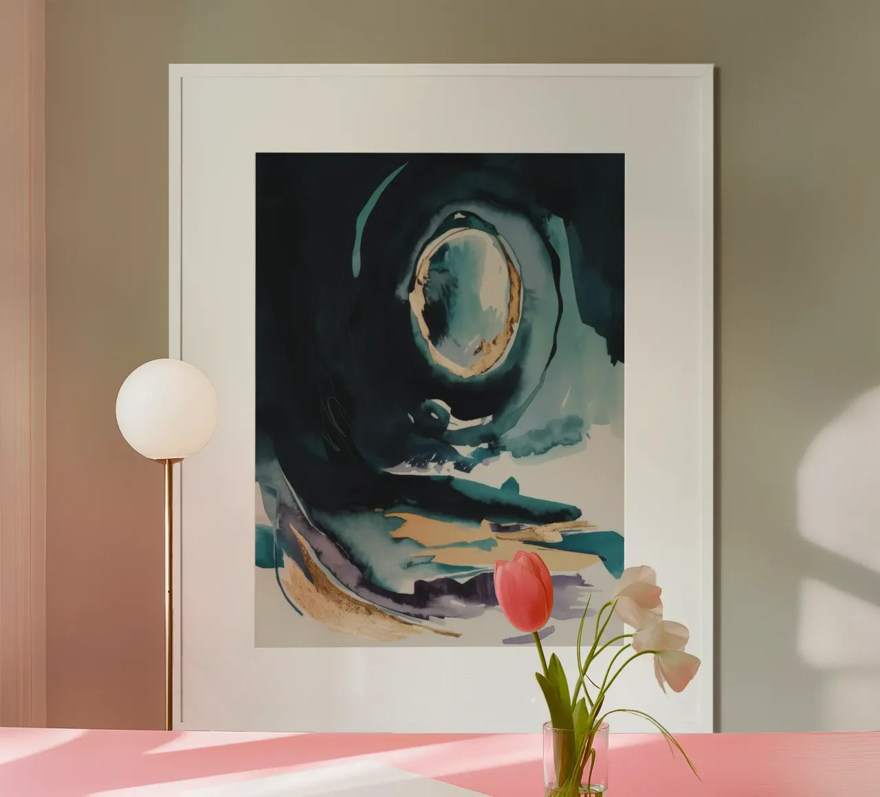 Enigmatici sussurri lunari poster con telaio in legno da Ebony Carpenter