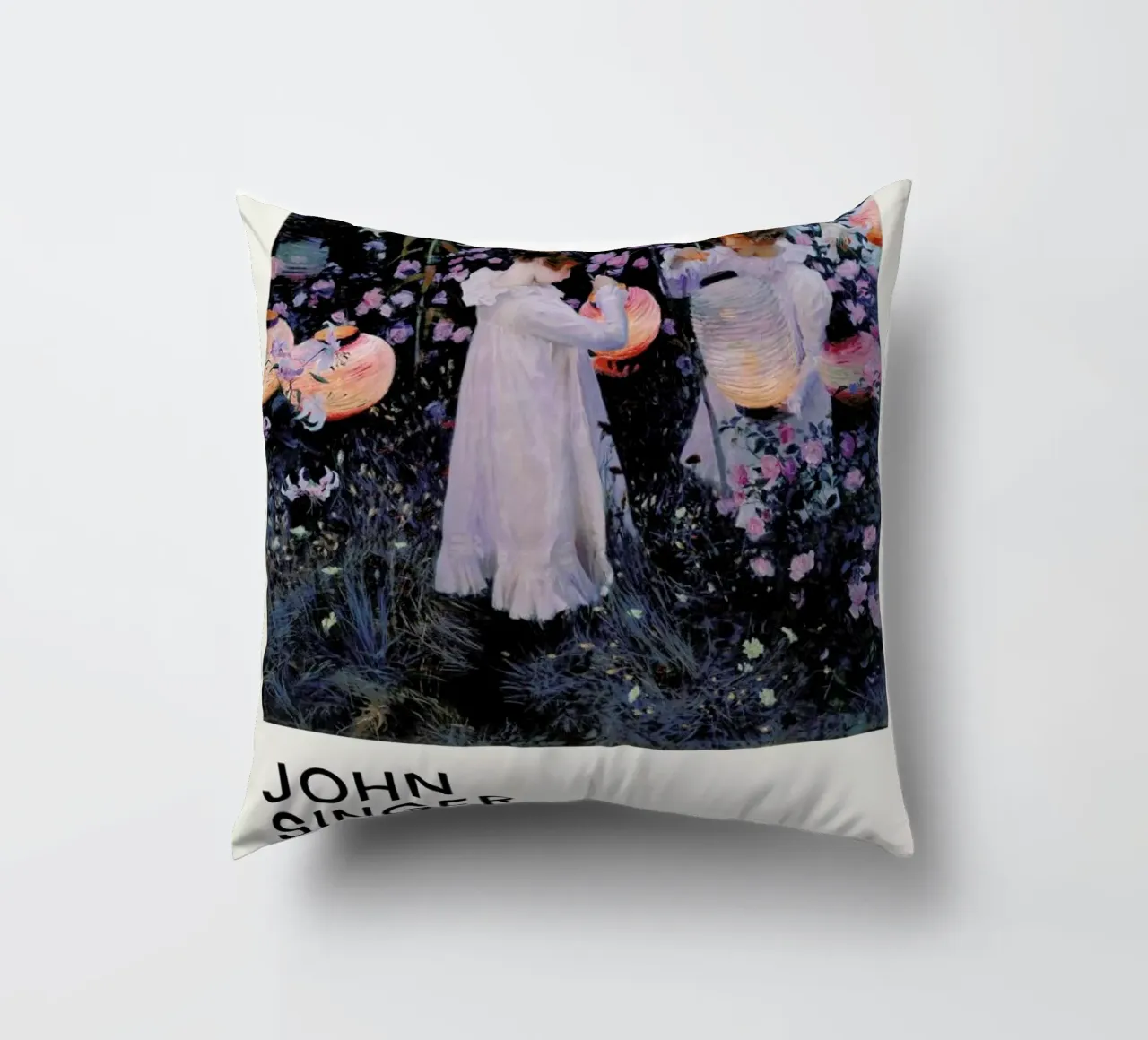 Singer Sargent -  Carnation, Lily, Lily, Rose cuscino da Vintage by JUNIQE