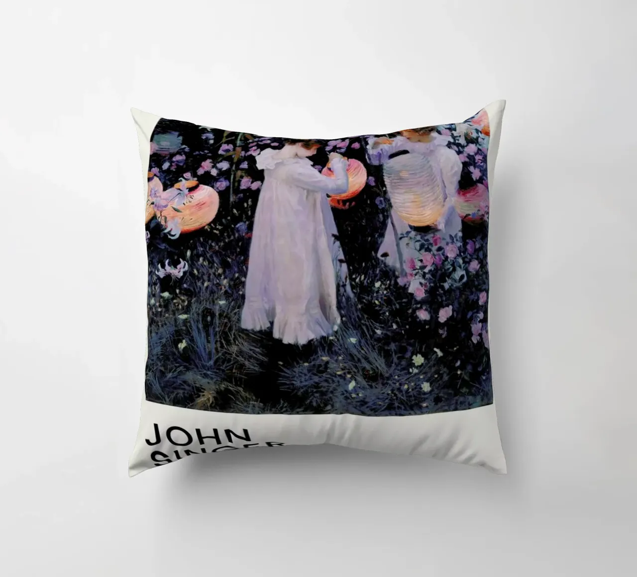 Singer Sargent -  Carnation, Lily, Lily, Rose cuscino da Vintage by JUNIQE