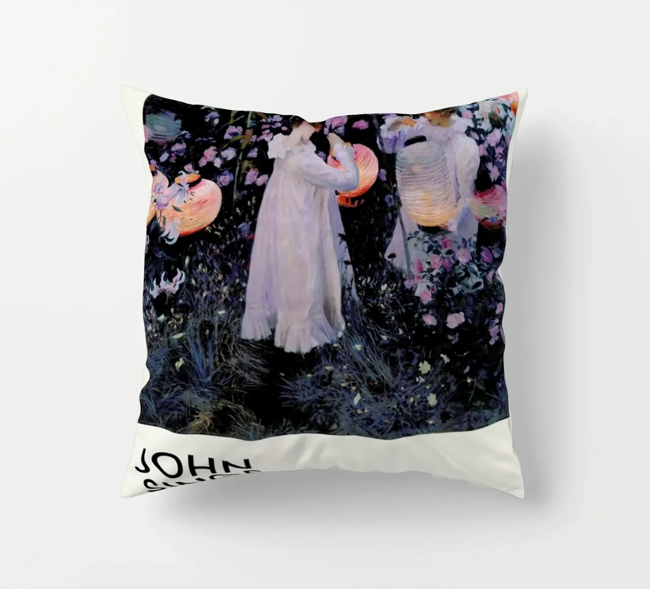 Singer Sargent -  Carnation, Lily, Lily, Rose cuscino da Vintage by JUNIQE