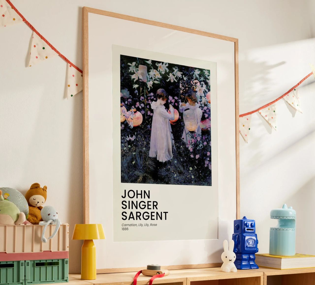 Singer Sargent -  Carnation, Lily, Lily, Rose Poster von Vintage by JUNIQE