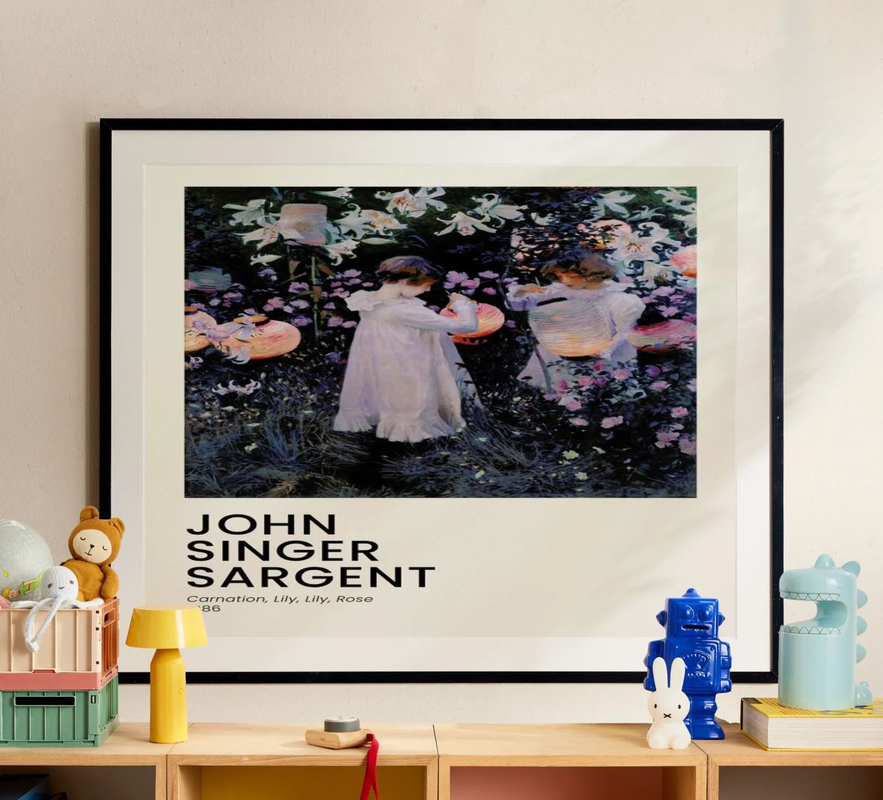 Singer Sargent -  Carnation, Lily, Lily, Rose Poster von Vintage by JUNIQE