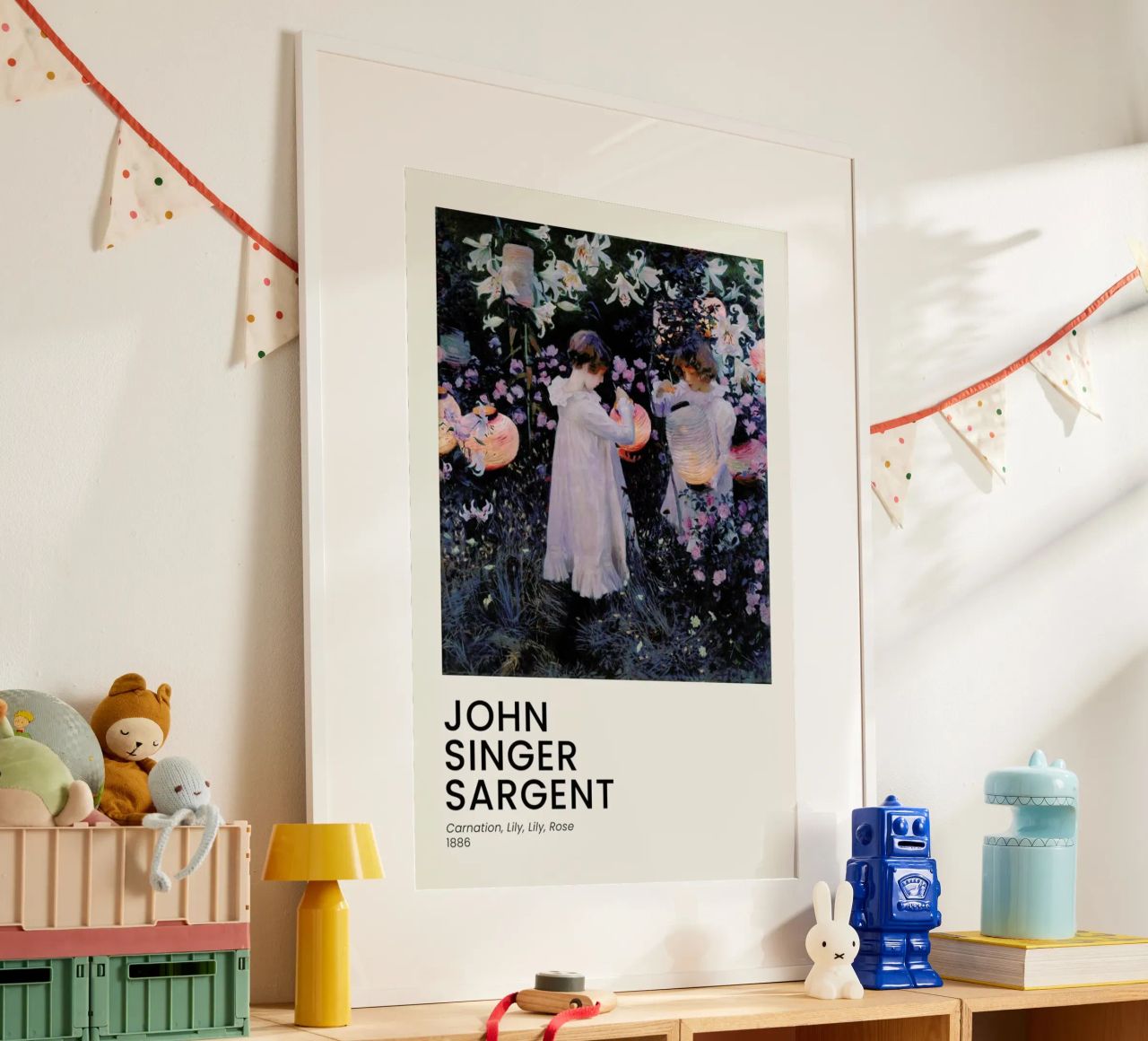 Singer Sargent -  Carnation, Lily, Lily, Rose Poster von Vintage by JUNIQE