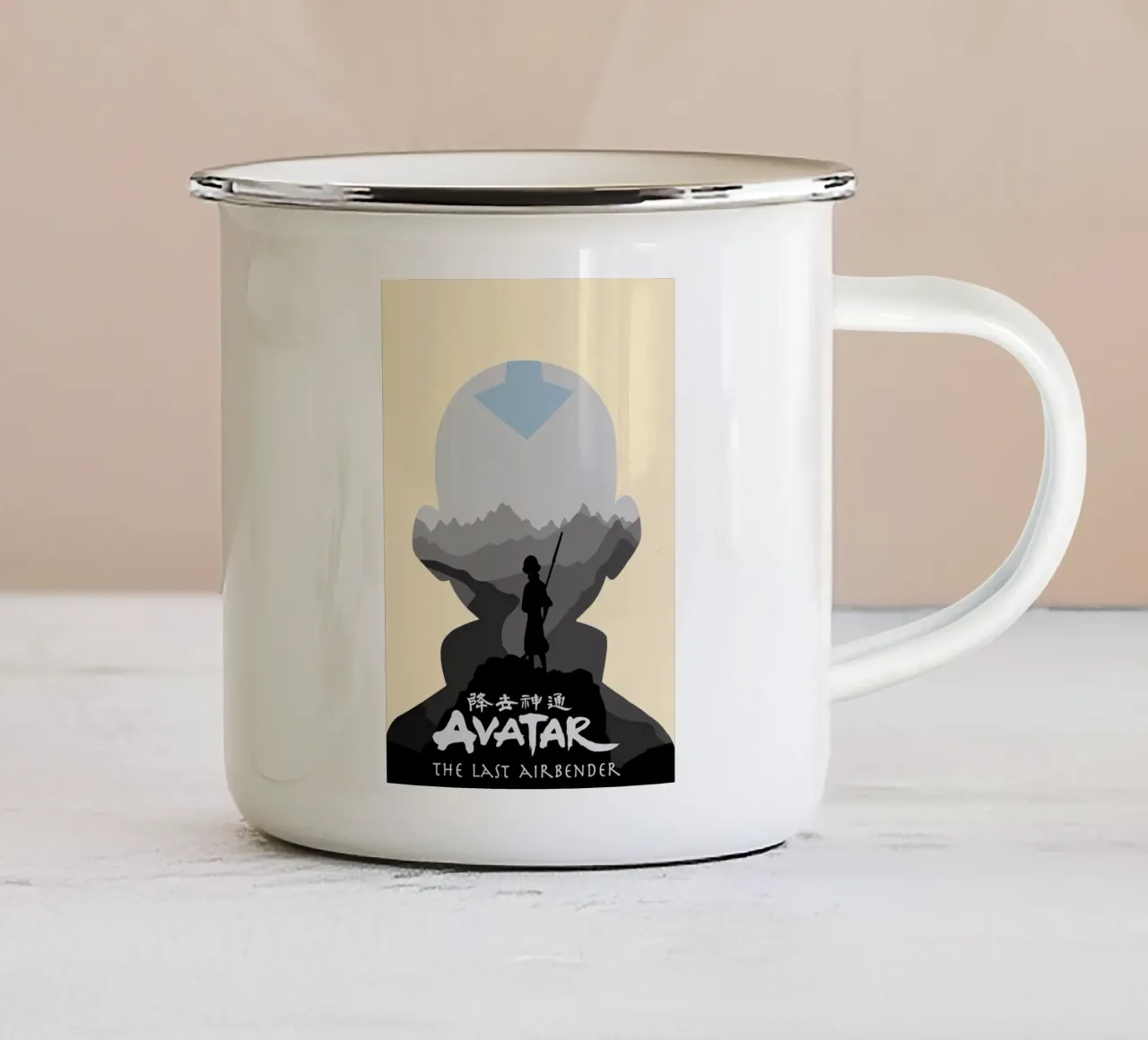 avatar ultimo dominatore dell'aria Aang tazza in smalto da Reece Shop