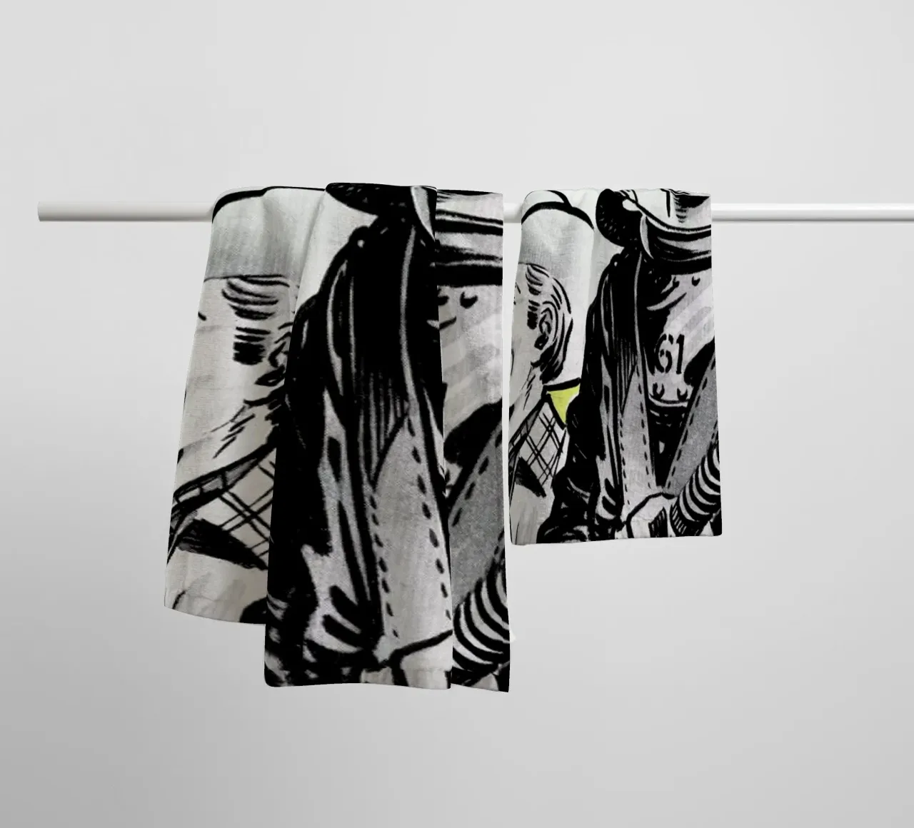 Astronauts and Cowboys asciugamano da bagno da Hemingway Design