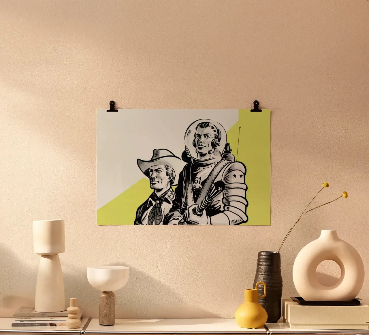 Astronauts and Cowboys carta hahnemühle da Hemingway Design
