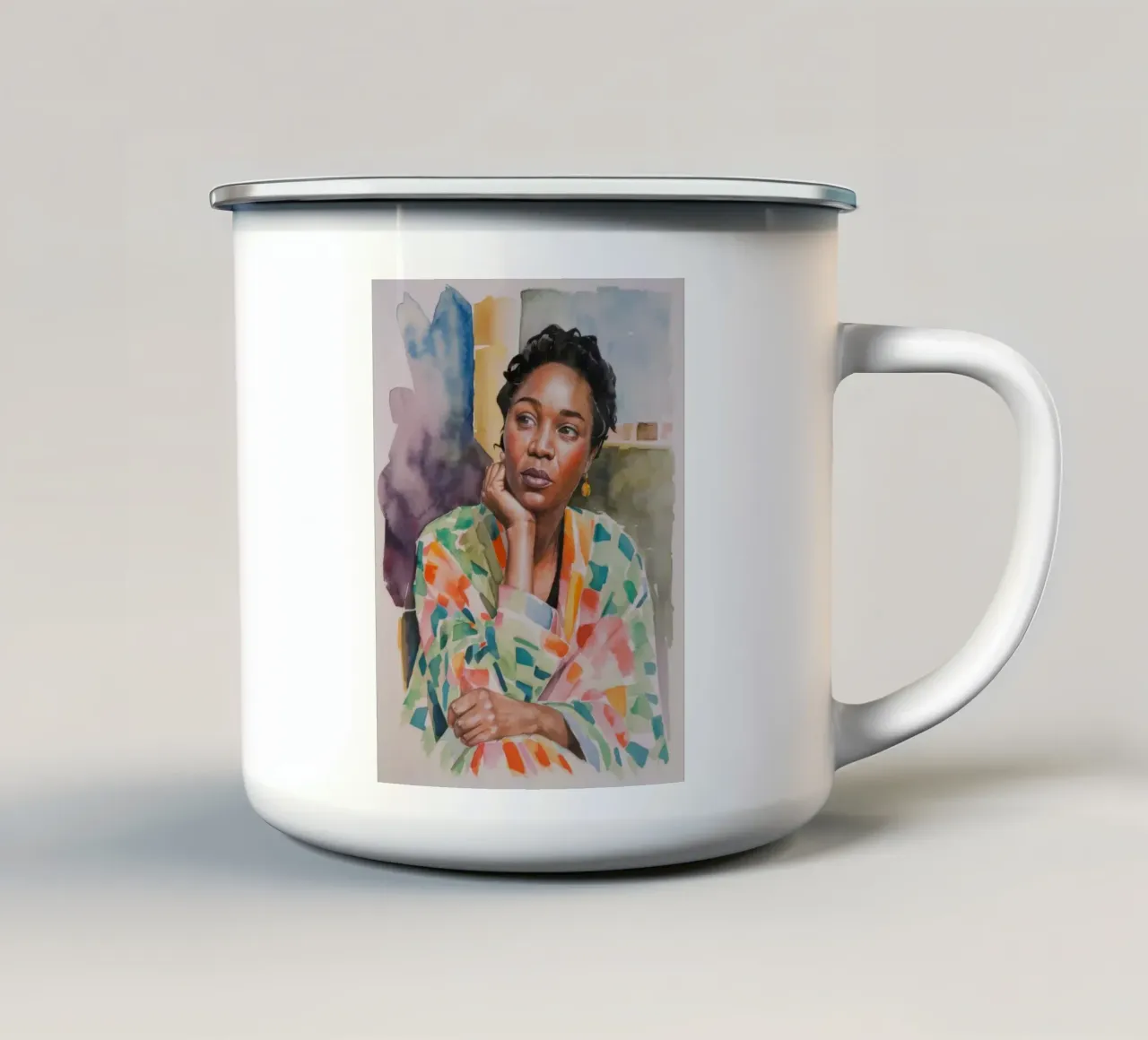 Riflesso accogliente all'interno tazza in smalto da Ebony Carpenter