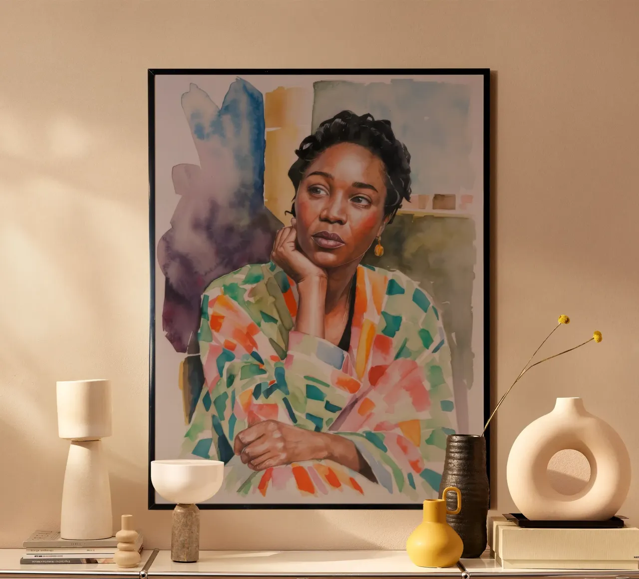 Riflesso accogliente all'interno poster con telaio in alluminio da Ebony Carpenter