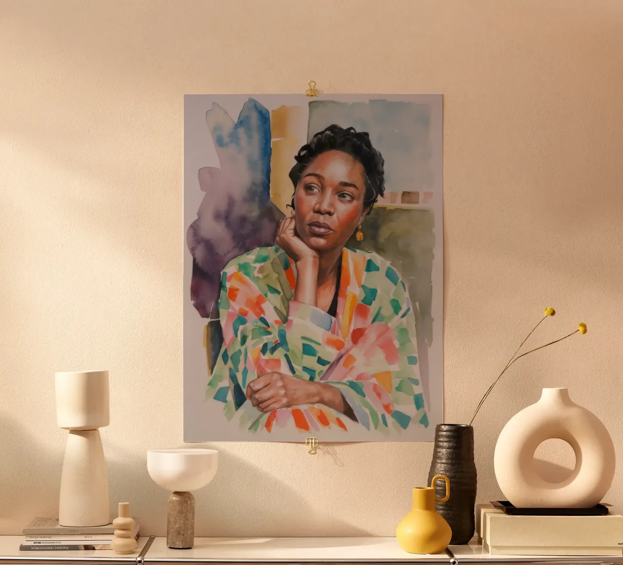 Riflesso accogliente all'interno poster con telaio in alluminio da Ebony Carpenter