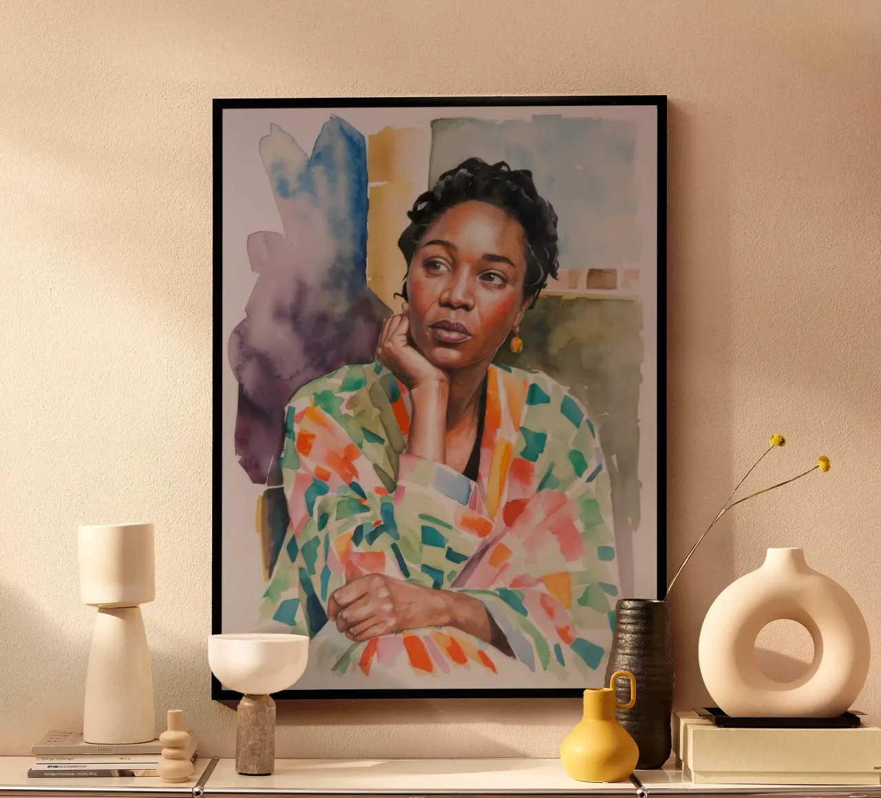 Riflesso accogliente all'interno poster con telaio in alluminio da Ebony Carpenter