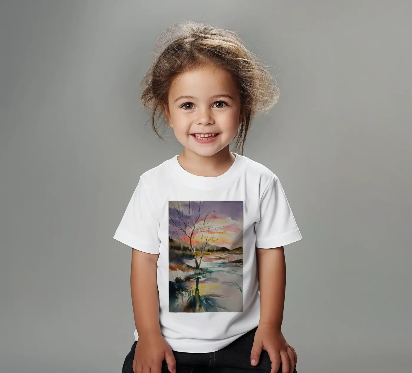 Sunset Marsh Tranquility t-shirt bambini da Ebony Carpenter