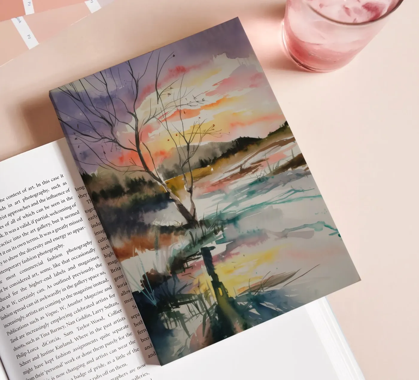 Sunset Marsh Tranquility notebook by Ebony Carpenter