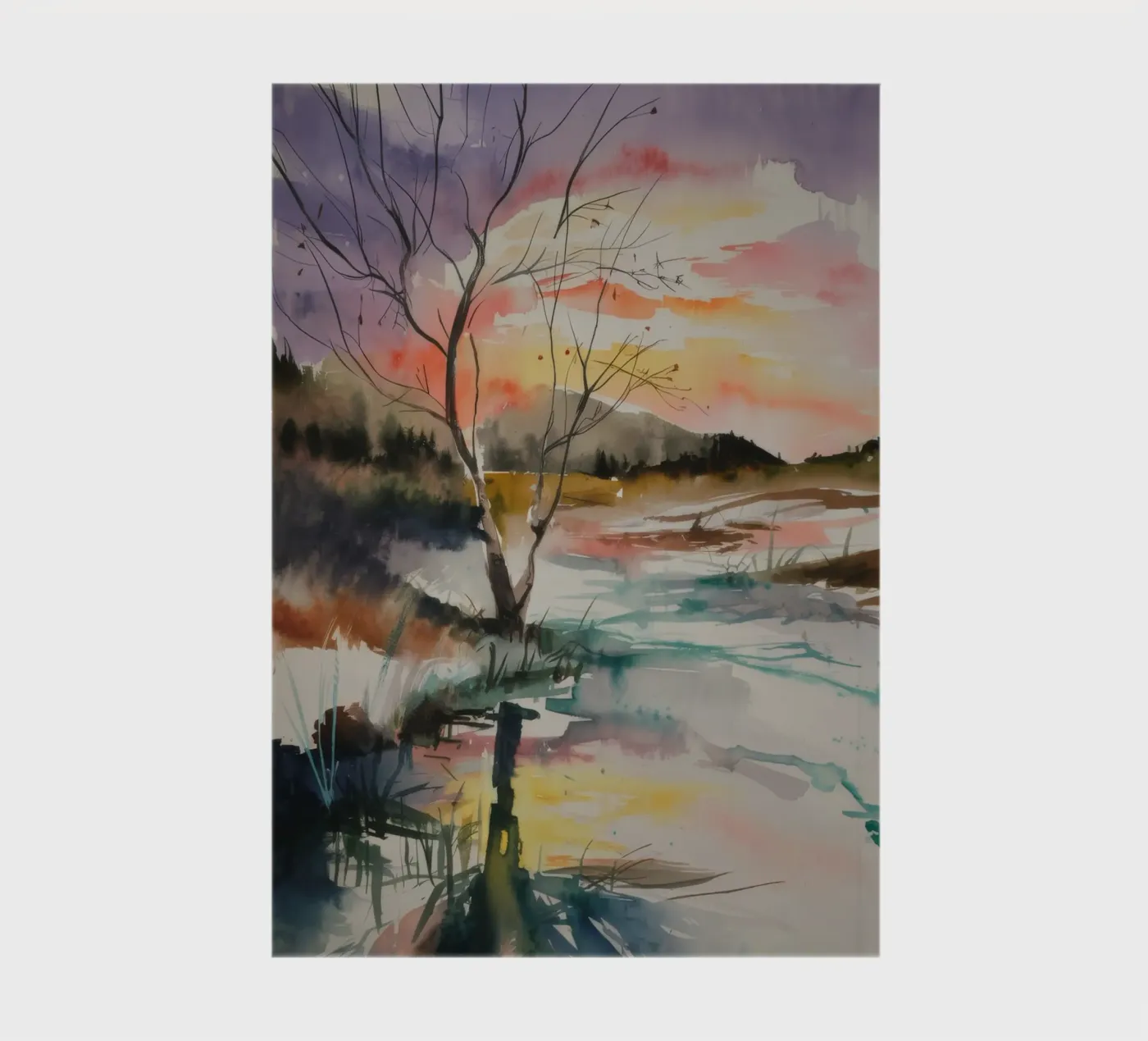 Sunset Marsh Tranquility notebook by Ebony Carpenter