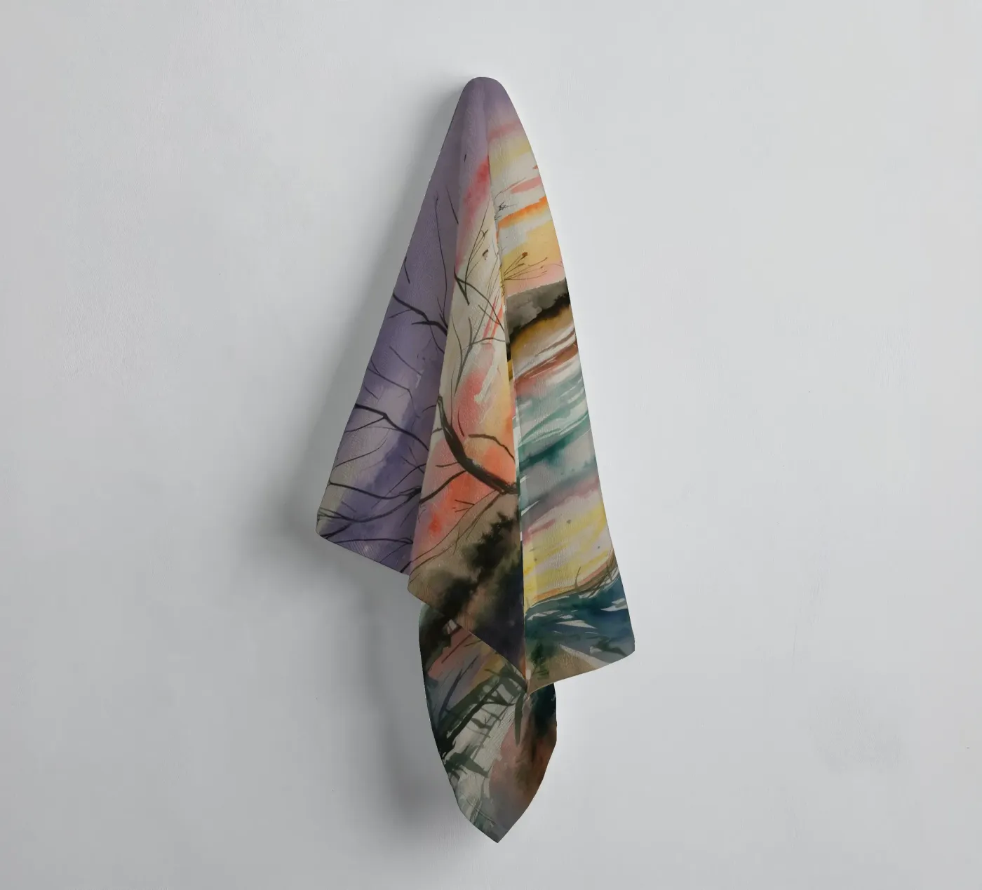 Sunset Marsh Tranquility towel by Ebony Carpenter