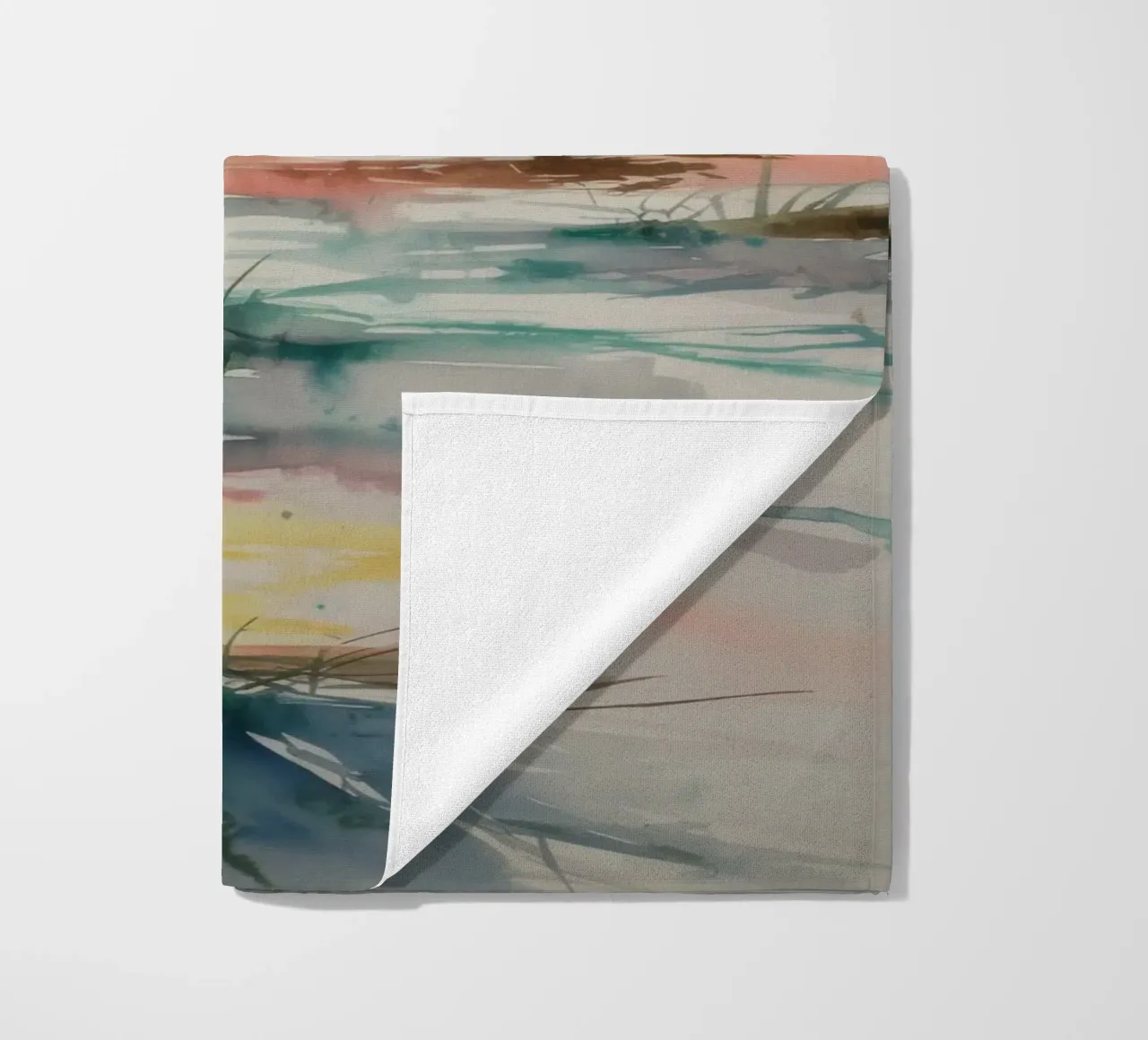 Tranquillità della palude al tramonto telo mare da Ebony Carpenter