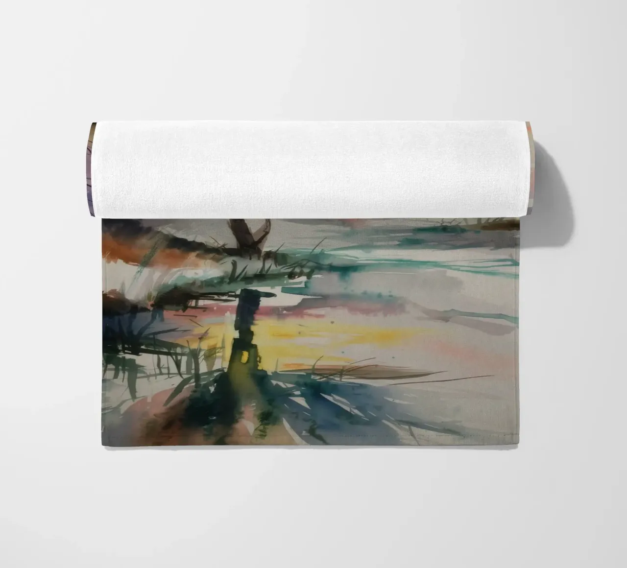 Tranquillità della palude al tramonto telo mare da Ebony Carpenter