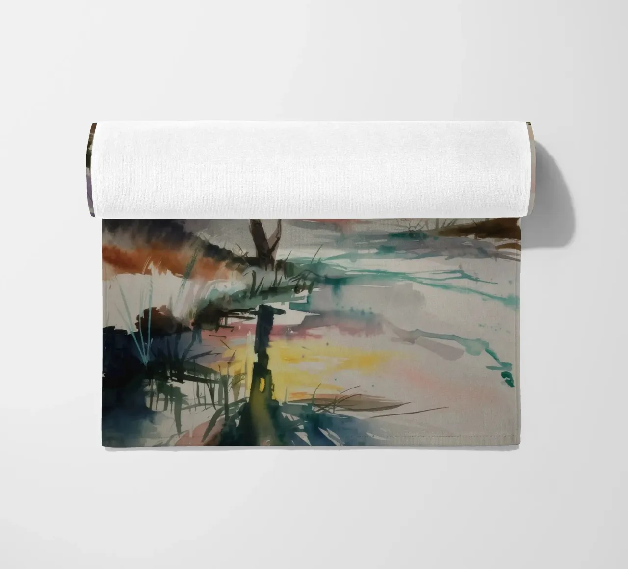 Tranquillità della palude al tramonto telo mare da Ebony Carpenter