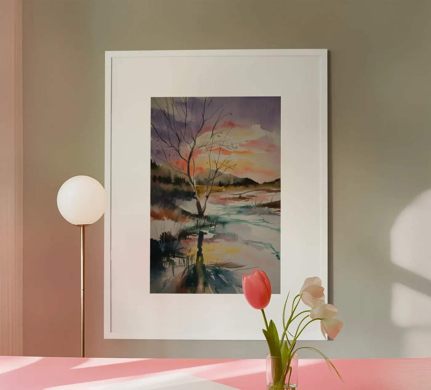 Sunset Marsh Tranquility poster by Ebony Carpenter