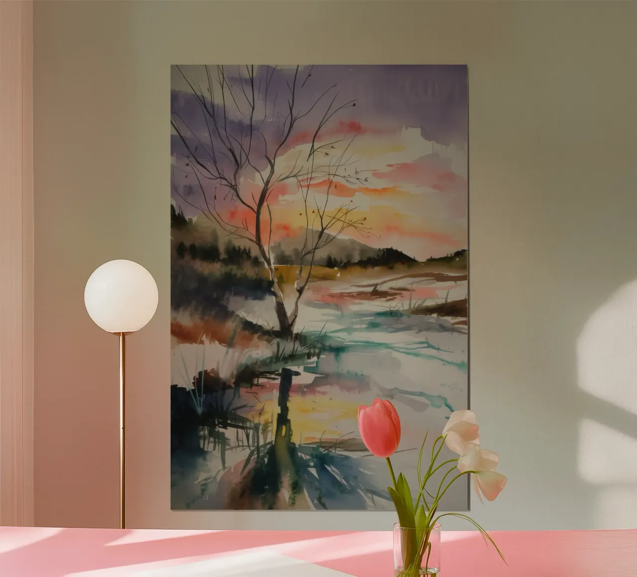 Sunset Marsh Tranquility poster by Ebony Carpenter