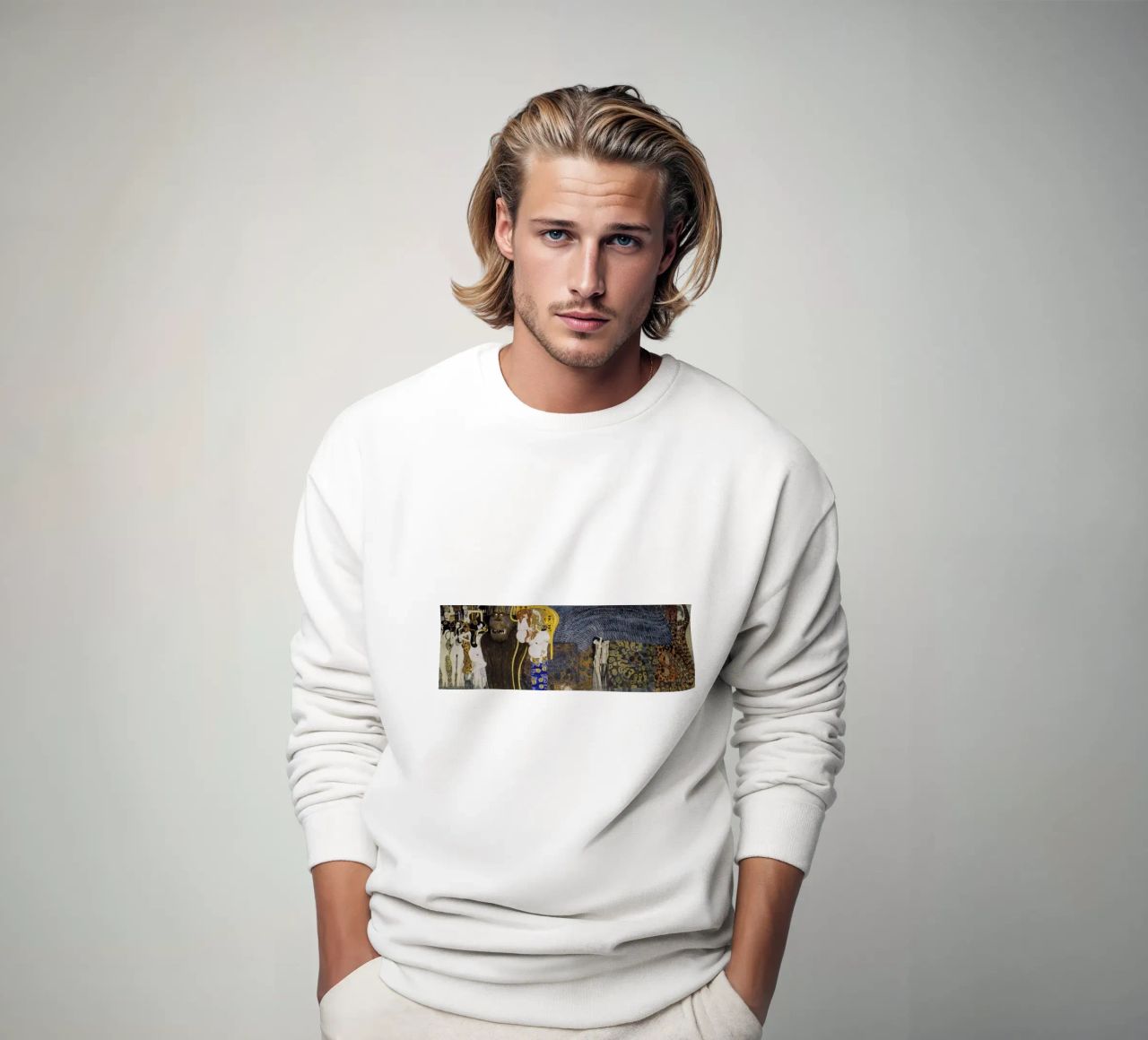 Gustav Klimt - The Hostile Powers (1902) sweatshirt by Analic