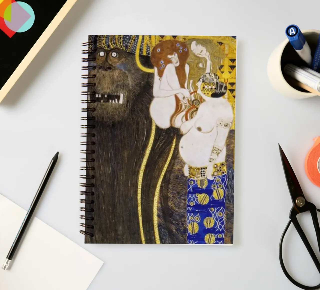 Gustav Klimt - Le potenze ostili (1902) diario ad anelli da Analic