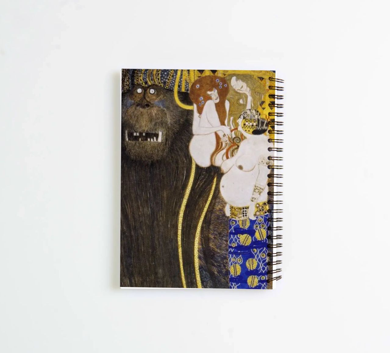 Gustav Klimt - The Hostile Powers (1902) spiral notebook by Analic