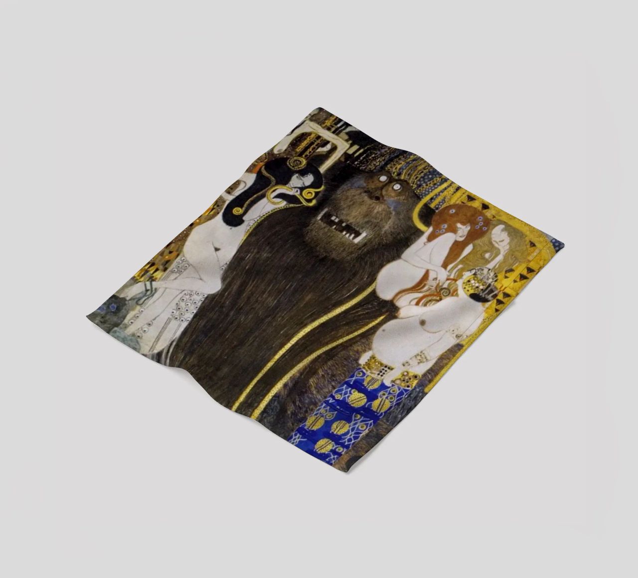 Gustav Klimt - The Hostile Powers (1902) fleece blanket by Analic