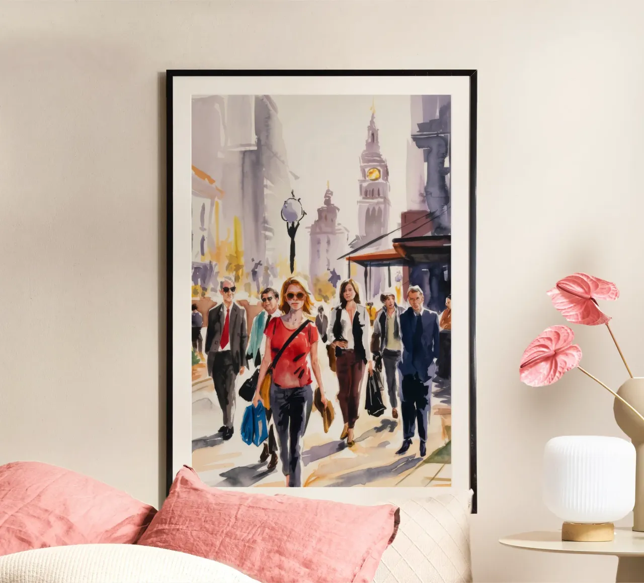 Sinfonia urbana di strada poster con telaio in plastica da Ebony Carpenter