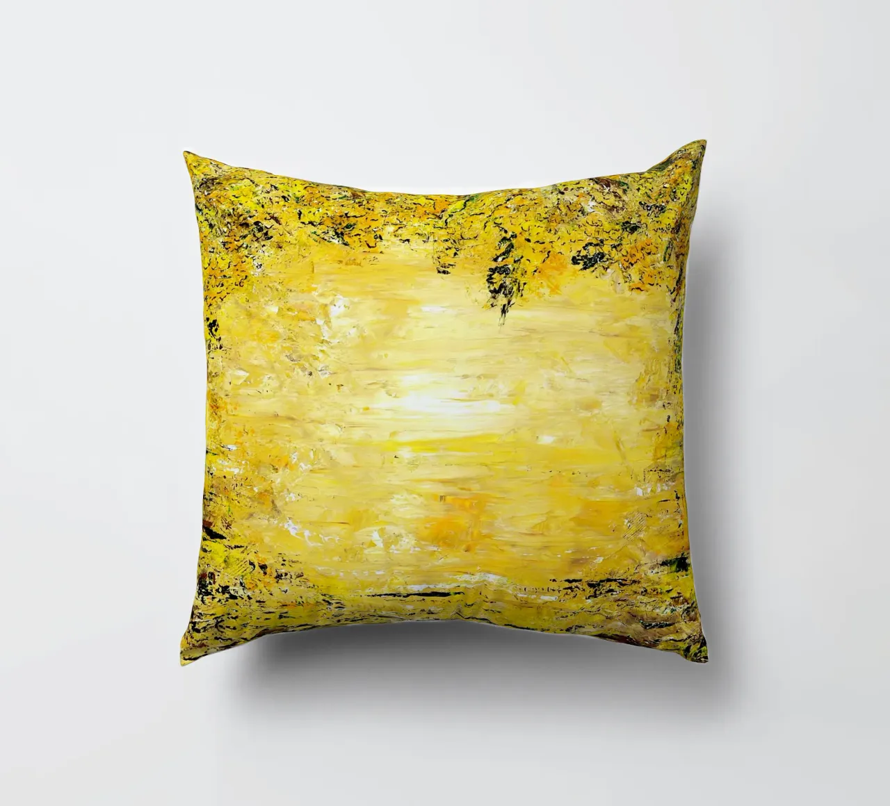 GOLDEN LIGHT cuscino da Thierry Vobmann Abstract painting