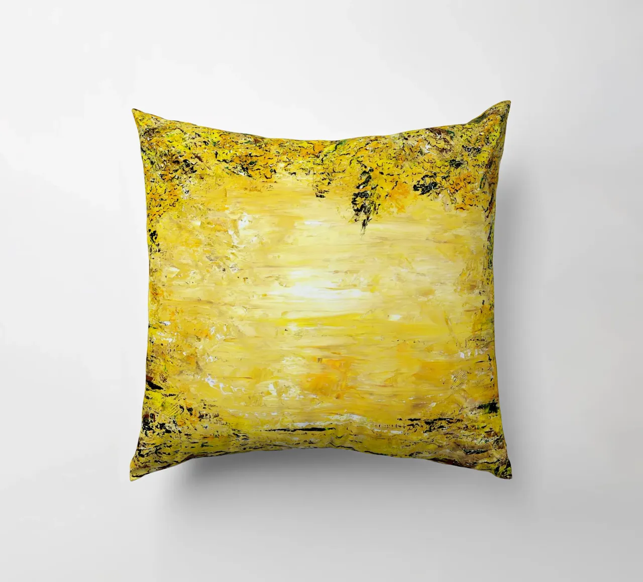 GOLDEN LIGHT cuscino da Thierry Vobmann Abstract painting