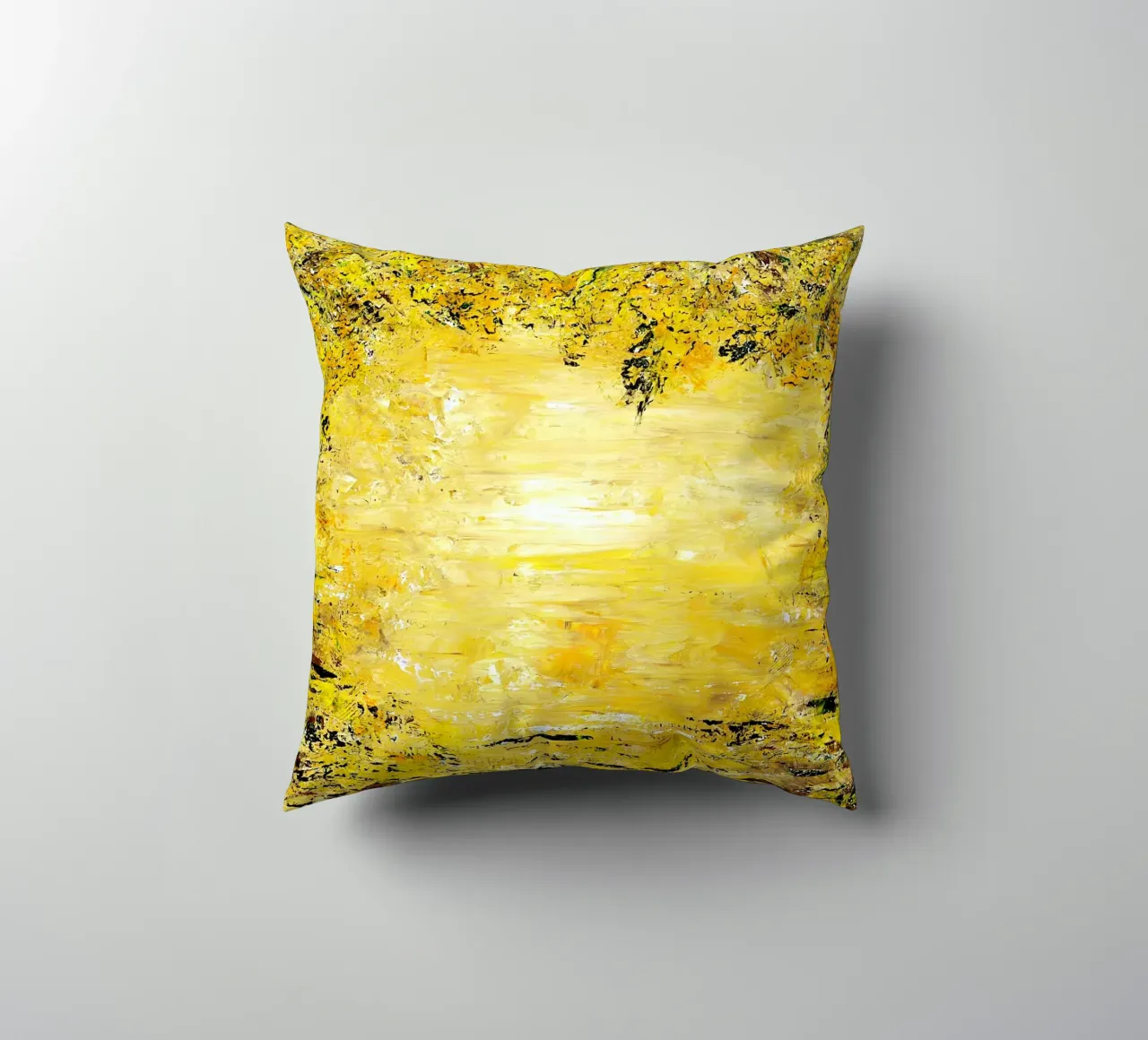 GOLDEN LIGHT cuscino da Thierry Vobmann Abstract painting