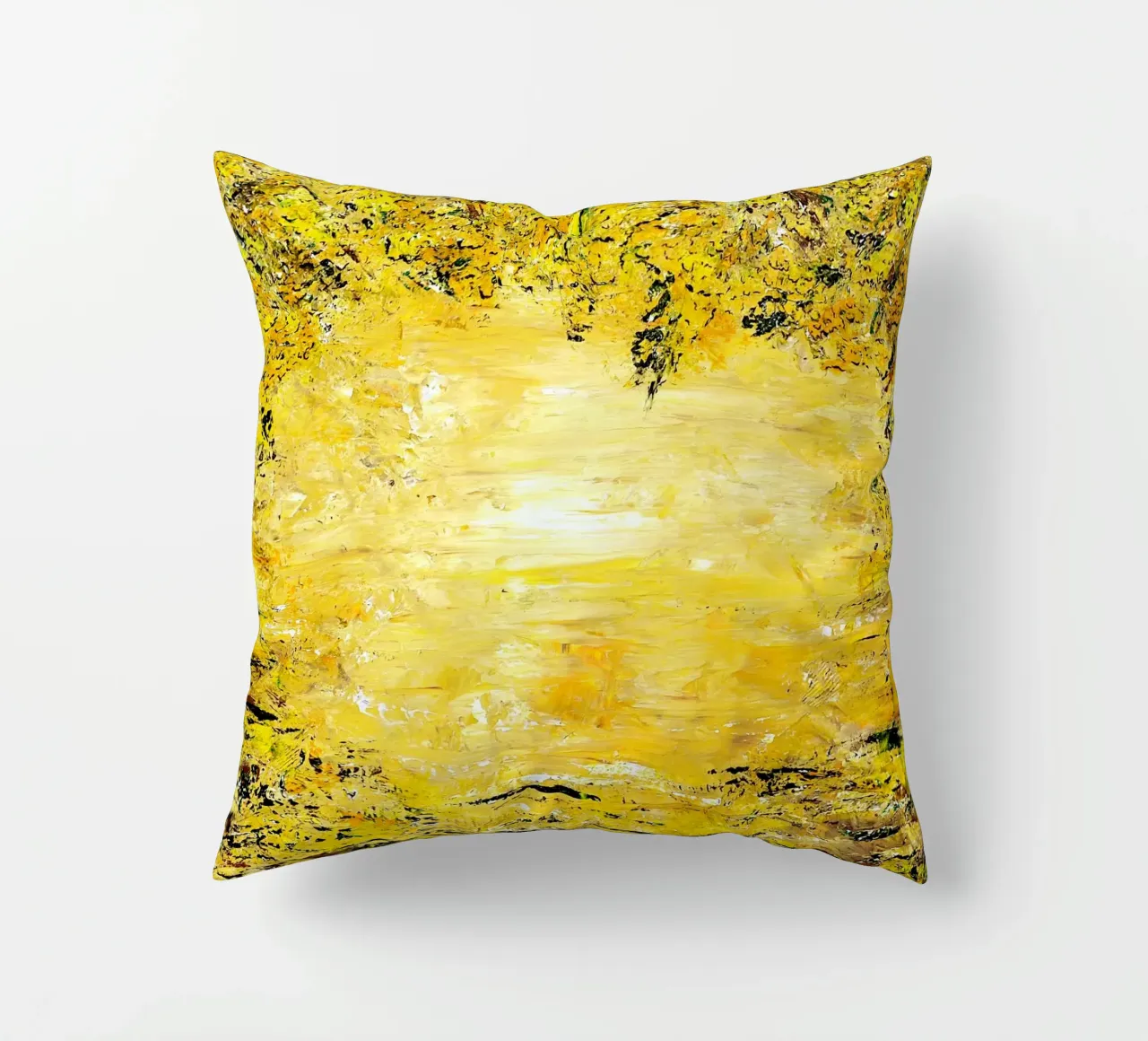 GOLDEN LIGHT cuscino da Thierry Vobmann Abstract painting