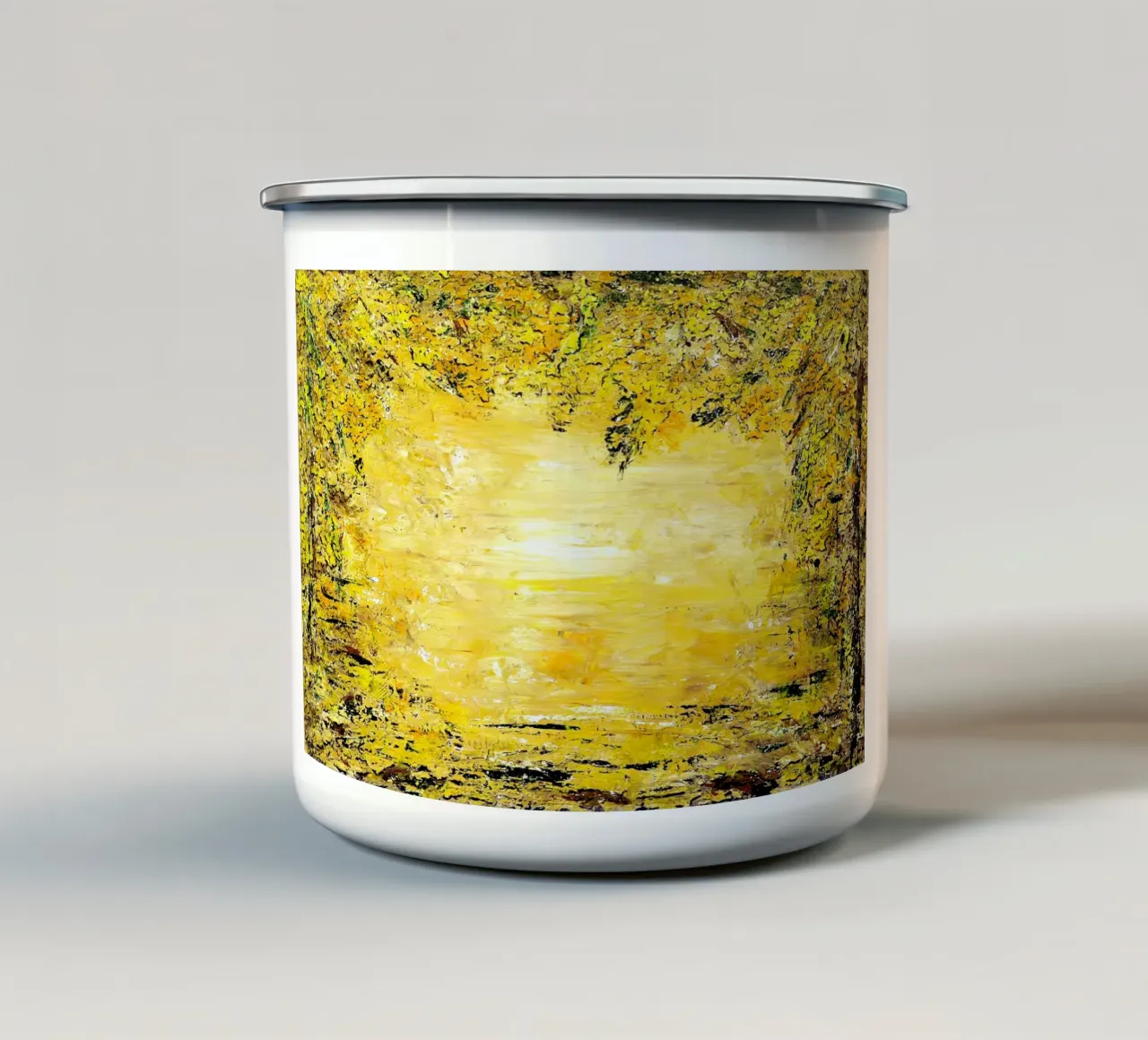 GOLDEN LIGHT tazza in smalto da Thierry Vobmann Abstract painting