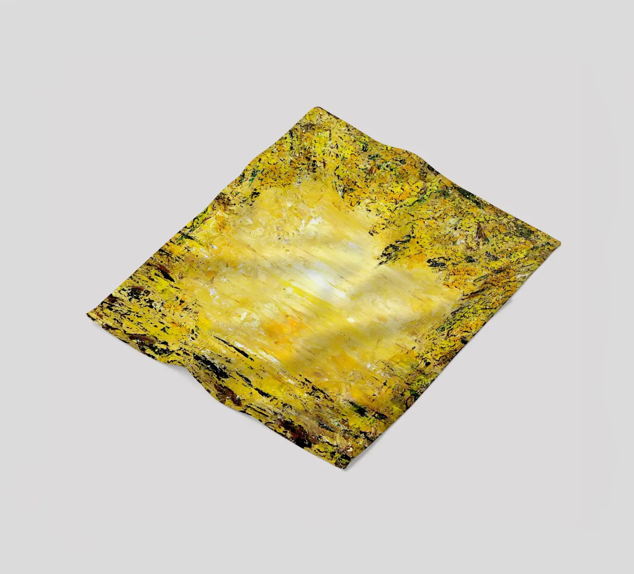 GOLDEN LIGHT Fleecedecke von Thierry Vobmann Abstract painting