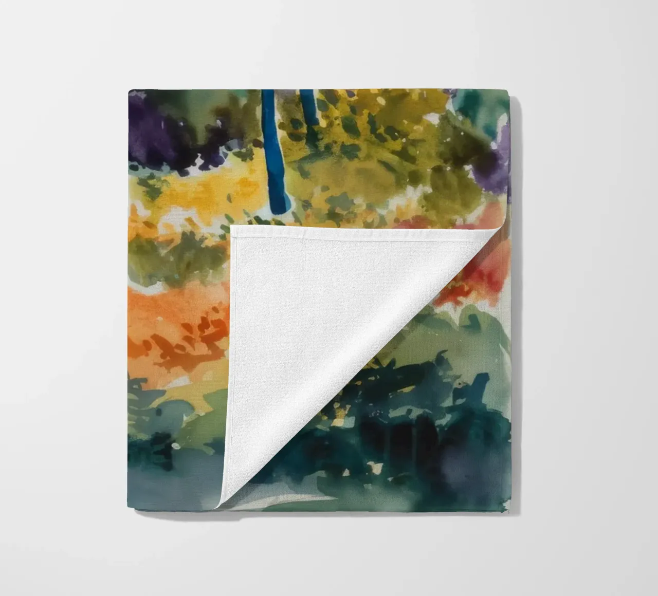 Vibrant Forest Harmony beach towel by Ebony Carpenter