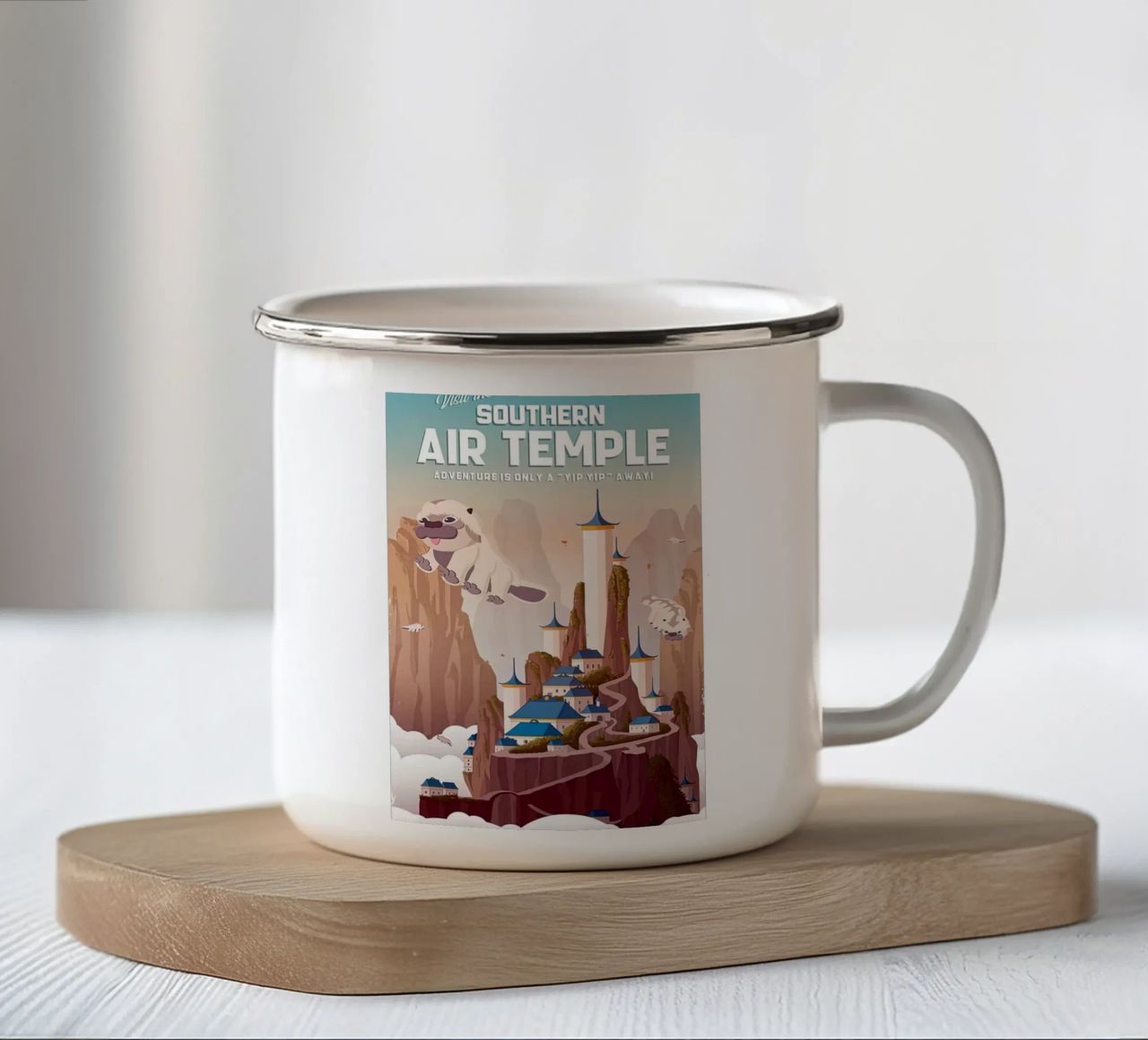 Visita al Tempio dell'Aria del Sud tazza in smalto da Reece Shop