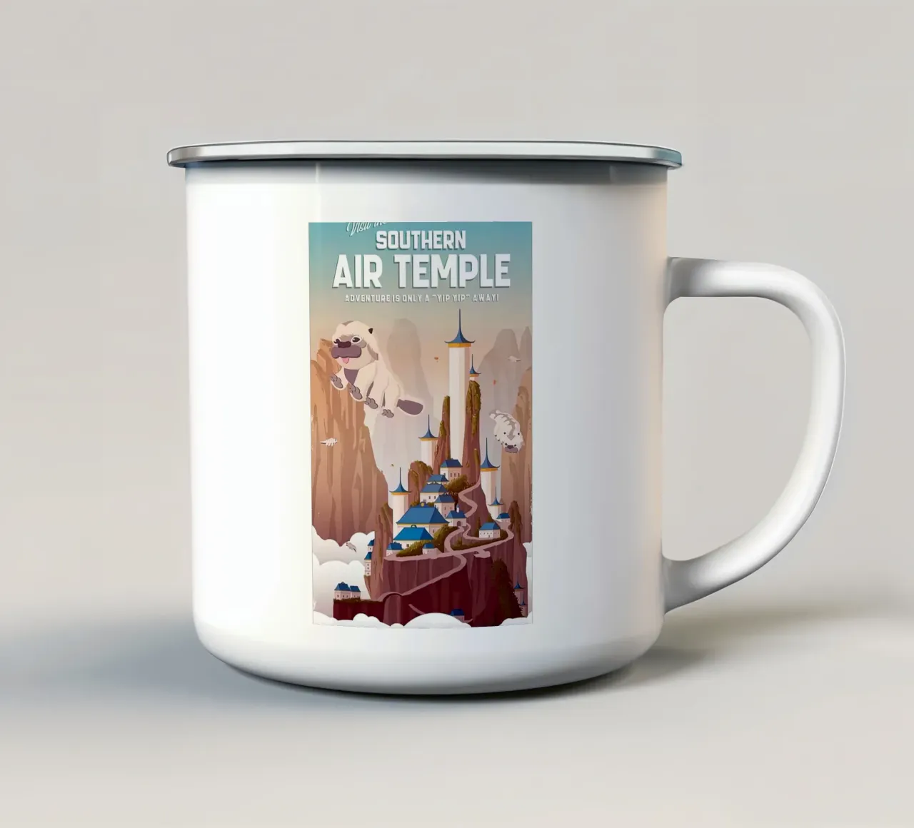 Visita al Tempio dell'Aria del Sud tazza in smalto da Reece Shop