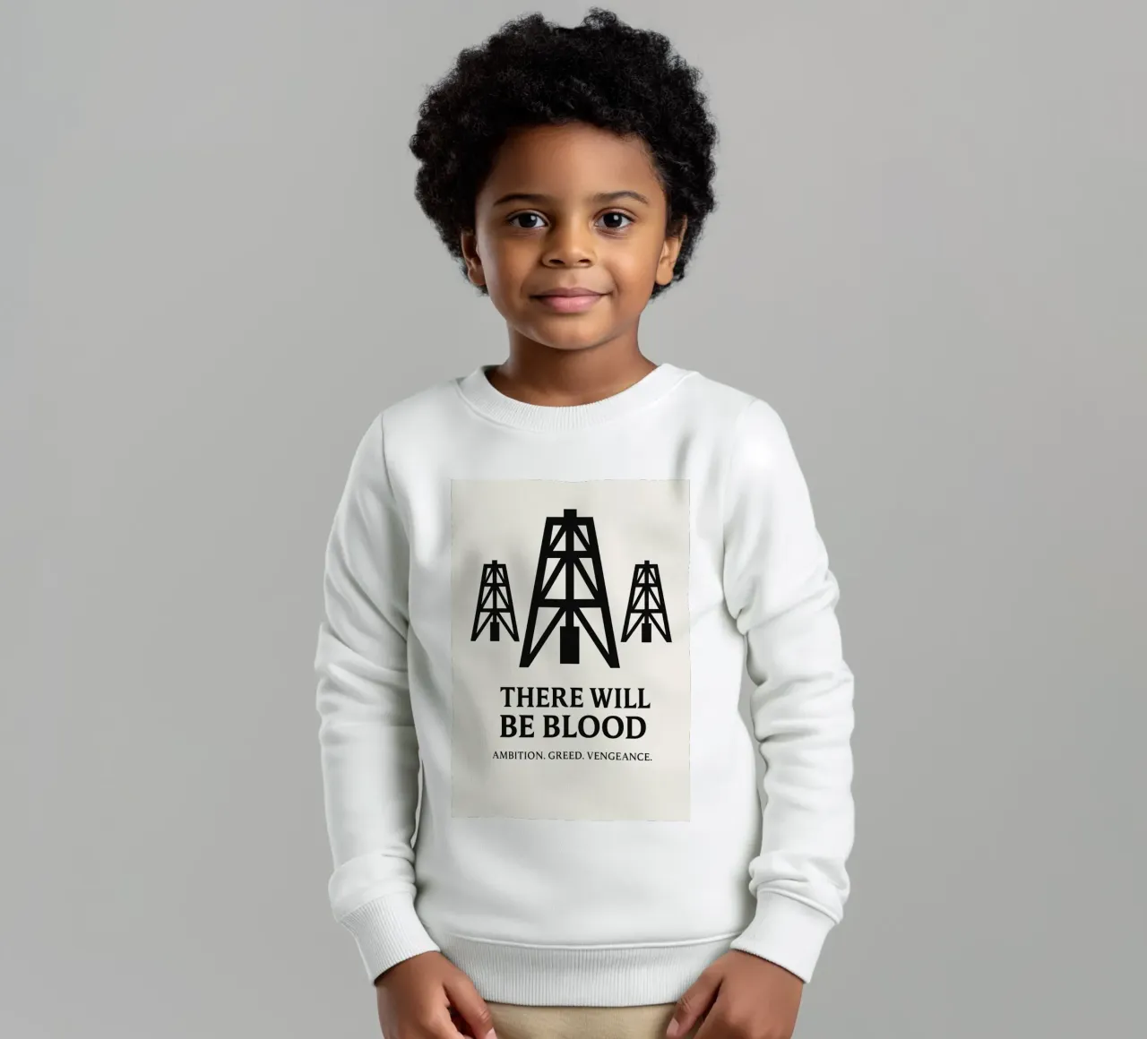 There Will Be Blood Print kids sweatshirt by MoviesArt