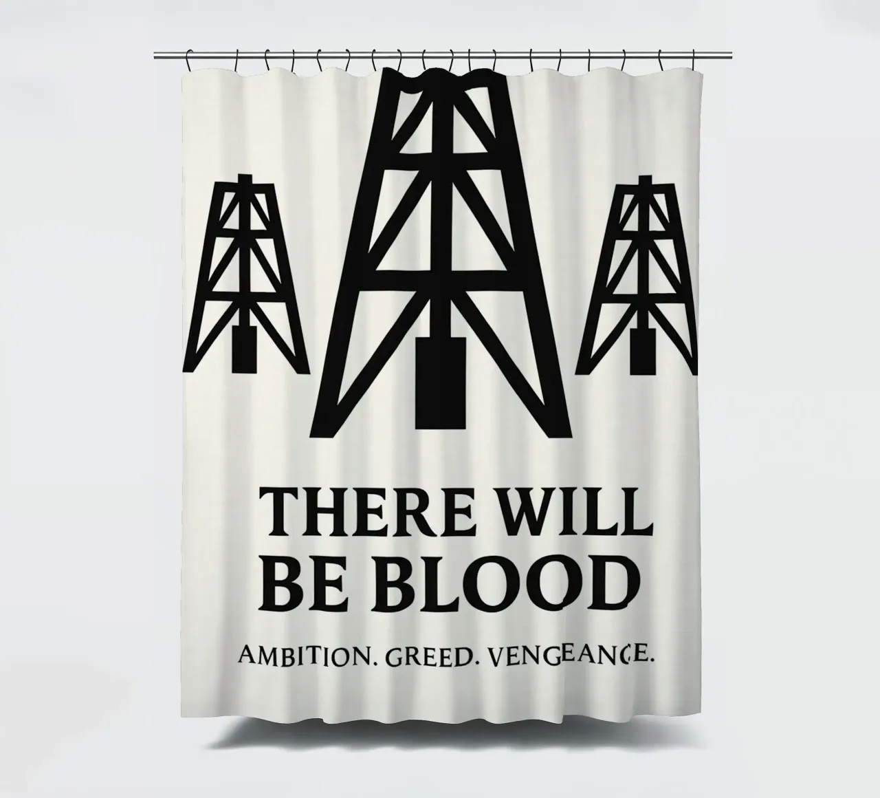There Will Be Blood Print shower curtain by MoviesArt