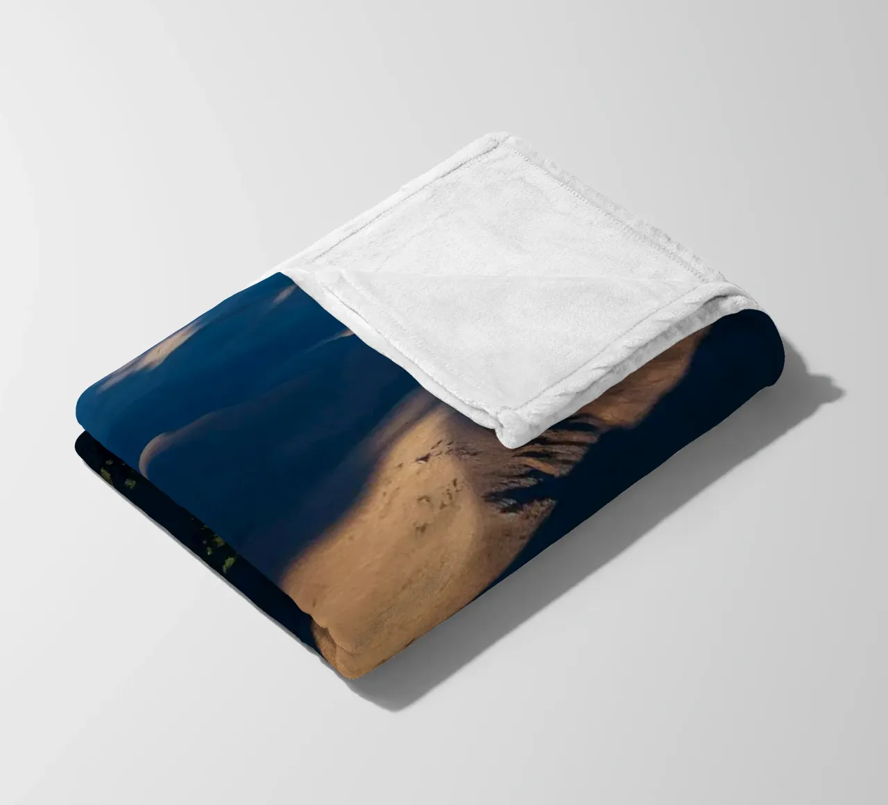 Breathtaking aerial view of rolling hills and winding roads fleece blanket by DesignDoodle