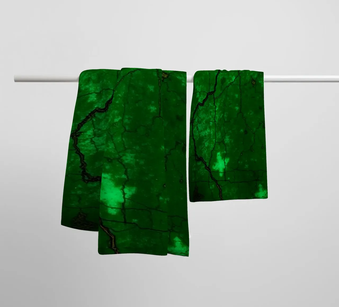 Fond texturé vert vif avec des étoiles serviette de bain de DesignDoodle