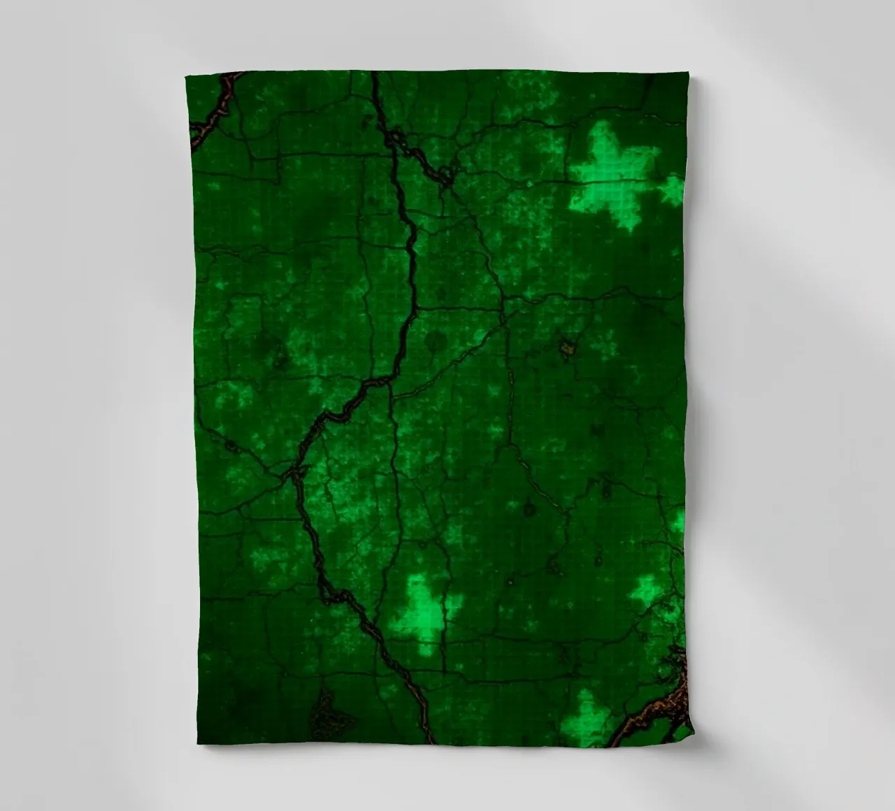 Fond texturé vert vif avec des étoiles torchon de DesignDoodle