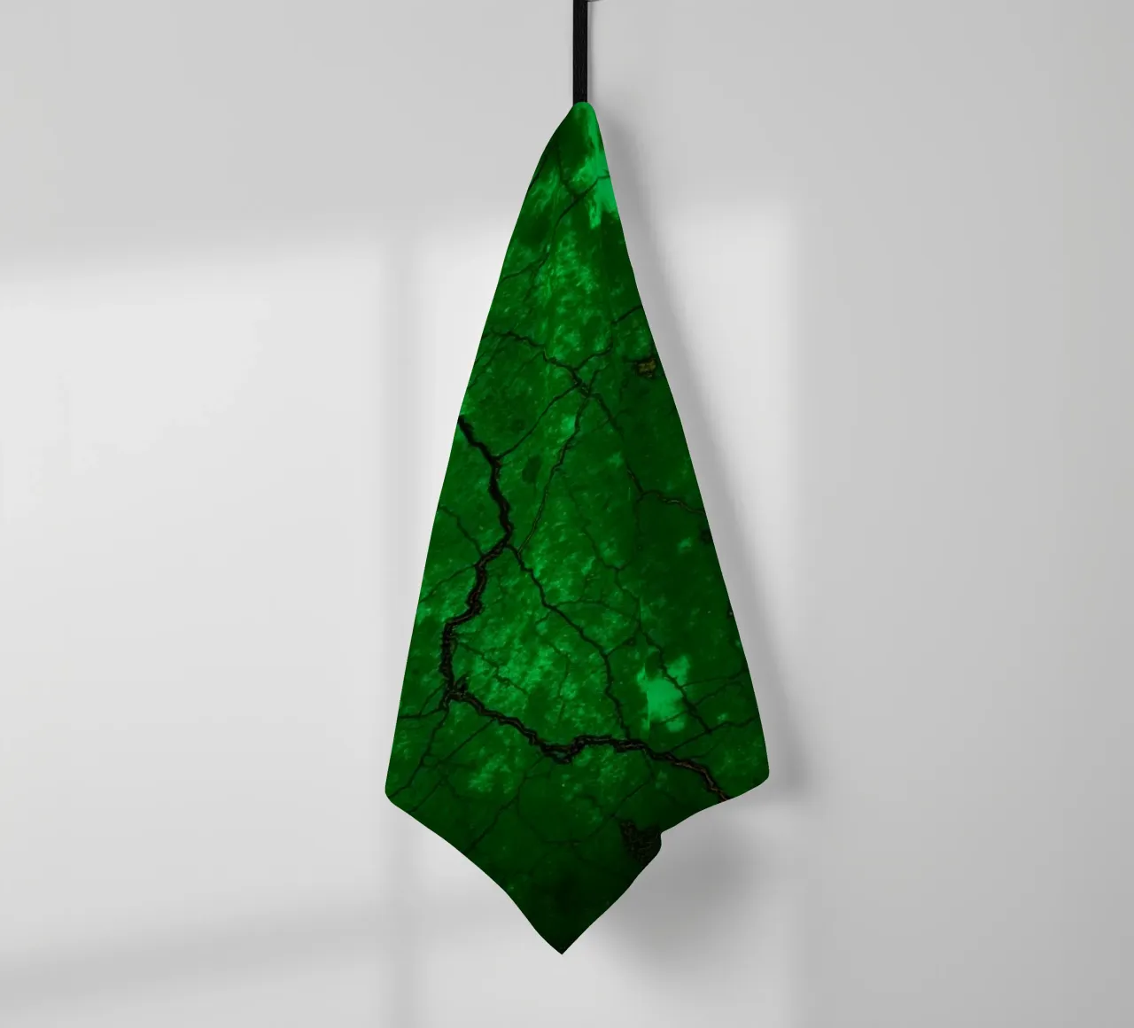 Fond texturé vert vif avec des étoiles torchon de DesignDoodle