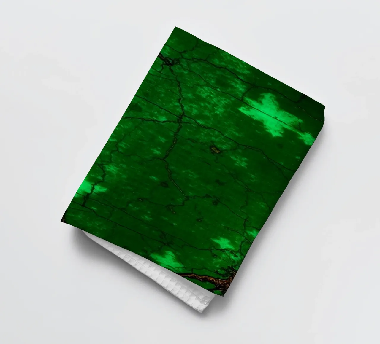 Fond texturé vert vif avec des étoiles torchon de DesignDoodle