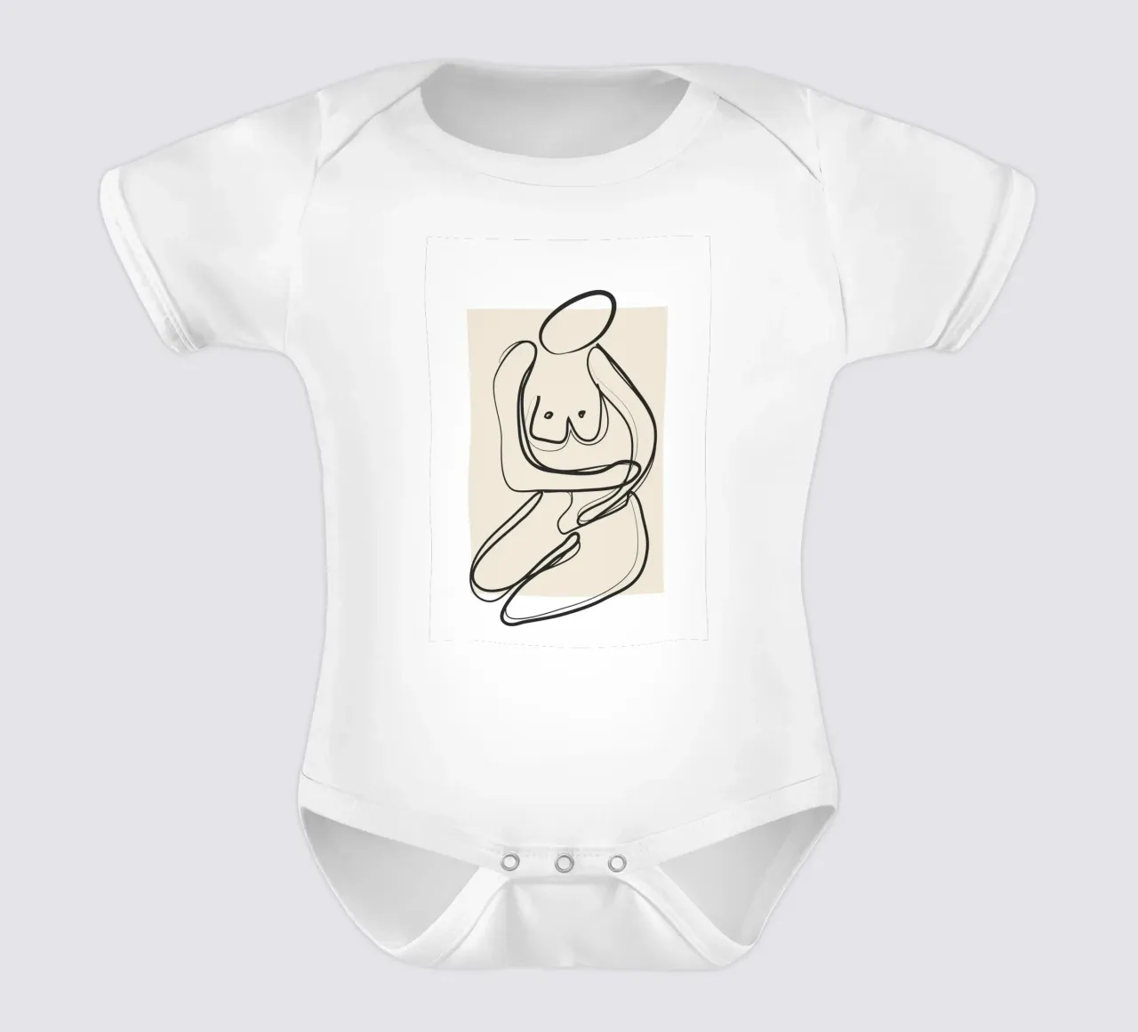 Abstract Figure Art 3 body neonato maniche corte da Flow Line