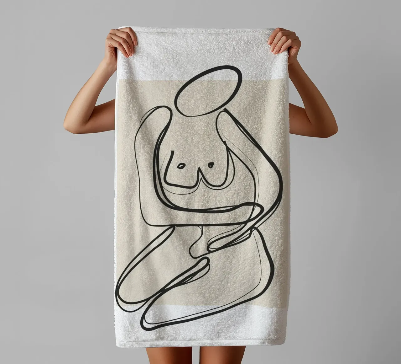 Abstract Figure Art 3 asciugamano da bagno da Flow Line