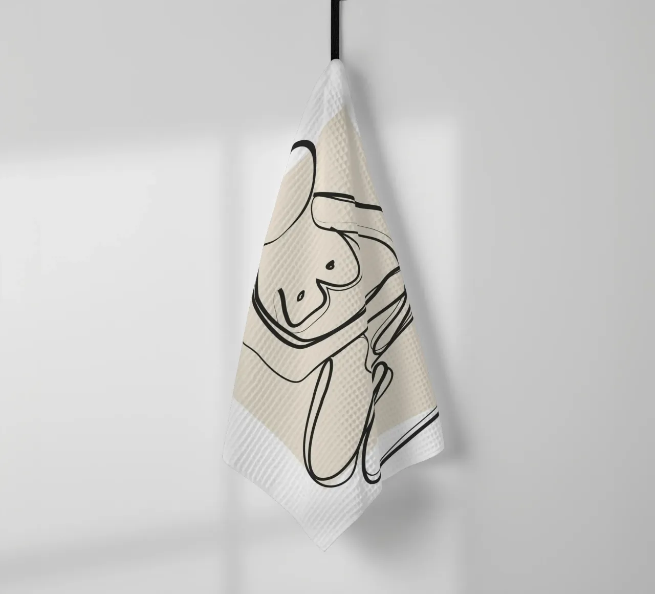 Abstract Figure Art 3 torchon de Flow Line